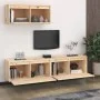 TV-Möbel 3-teilig aus massivem Kiefernholz von vidaXL, TV-Möbel - Ref: Foro24-3100134, Preis: 172,92 €, Rabatt: %