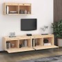 TV-Möbel 3-teilig aus massivem Kiefernholz von vidaXL, TV-Möbel - Ref: Foro24-3100134, Preis: 175,75 €, Rabatt: %