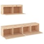 TV-Möbel 3-teilig aus massivem Kiefernholz von vidaXL, TV-Möbel - Ref: Foro24-3100134, Preis: 175,75 €, Rabatt: %