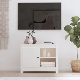 Mueble para TV de madera maciza de pino blanco 70x36,5x52 cm de vidaXL, Muebles TV - Ref: Foro24-814580, Precio: 87,63 €, Des...