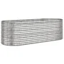 Silver powder coated steel planter 224x80x68 cm by vidaXL, Pots and planters - Ref: Foro24-318957, Price: 101,26 €, Discount: %