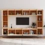 TV-Möbel 8-teilig aus massivem Kiefernholz von vidaXL, TV-Möbel - Ref: Foro24-3100194, Preis: 419,62 €, Rabatt: %