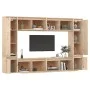 TV-Möbel 8-teilig aus massivem Kiefernholz von vidaXL, TV-Möbel - Ref: Foro24-3100194, Preis: 419,62 €, Rabatt: %