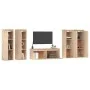 TV-Möbel 3-teilig aus massivem Kiefernholz von vidaXL, TV-Möbel - Ref: Foro24-3100209, Preis: 325,80 €, Rabatt: %