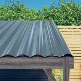Paneles de tejado 36 unidades acero recubierto gris 60x36 cm