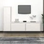 TV-Möbel 3-teilig aus massivem weißem Kiefernholz von vidaXL, TV-Möbel - Ref: Foro24-3100120, Preis: 152,21 €, Rabatt: %
