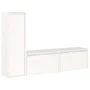 TV-Möbel 3-teilig aus massivem weißem Kiefernholz von vidaXL, TV-Möbel - Ref: Foro24-3100120, Preis: 152,21 €, Rabatt: %