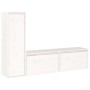 TV-Möbel 3-teilig aus massivem weißem Kiefernholz von vidaXL, TV-Möbel - Ref: Foro24-3100120, Preis: 154,28 €, Rabatt: %