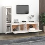 TV-Möbel 3-teilig aus massivem weißem Kiefernholz von vidaXL, TV-Möbel - Ref: Foro24-3100120, Preis: 154,28 €, Rabatt: %