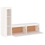 TV-Möbel 3-teilig aus massivem weißem Kiefernholz von vidaXL, TV-Möbel - Ref: Foro24-3100120, Preis: 154,28 €, Rabatt: %