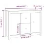Sideboard aus massivem Kiefernholz, 100 x 35 x 74 cm von vidaXL, Sideboards - Ref: Foro24-814564, Preis: 128,30 €, Rabatt: %