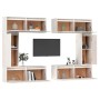 TV-Möbel 6-teilig aus massivem weißem Kiefernholz von vidaXL, TV-Möbel - Ref: Foro24-3100200, Preis: 318,54 €, Rabatt: %