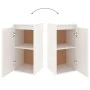 TV-Möbel 2-teilig aus massivem weißem Kiefernholz von vidaXL, TV-Möbel - Ref: Foro24-3100110, Preis: 112,64 €, Rabatt: %