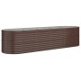 Brown powder coated steel flower bed planter 296x80x68 cm by vidaXL, Pots and planters - Ref: Foro24-318960, Price: 115,39 €,...