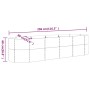 Brown powder coated steel flower bed planter 296x80x68 cm by vidaXL, Pots and planters - Ref: Foro24-318960, Price: 115,39 €,...