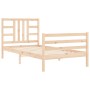 Estructura de cama con cabecero madera maciza 100x200 cm de vidaXL, Camas y somieres - Ref: Foro24-3193911, Precio: 110,82 €,...