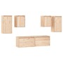 Muebles para TV 6 piezas madera maciza de pino de vidaXL, Muebles TV - Ref: Foro24-3100239, Precio: 217,05 €, Descuento: %