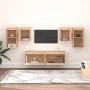 Muebles para TV 6 piezas madera maciza de pino de vidaXL, Muebles TV - Ref: Foro24-3100239, Precio: 217,05 €, Descuento: %