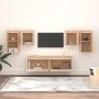 TV-Möbel 6-teilig aus massivem Kiefernholz von vidaXL, TV-Möbel - Ref: Foro24-3100239, Preis: 219,64 €, Rabatt: %