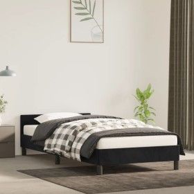 Estructura de cama con cabecero de terciopelo negro 100x200 cm de vidaXL, Camas y somieres - Ref: Foro24-347557, Precio: 89,7...
