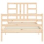 Estructura de cama con cabecero madera maciza 100x200 cm de vidaXL, Camas y somieres - Ref: Foro24-3193911, Precio: 110,82 €,...