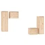TV furniture 4 pieces solid pine wood by vidaXL, TV Furniture - Ref: Foro24-3100249, Price: 190,56 €, Discount: %