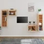 TV furniture 4 pieces solid pine wood by vidaXL, TV Furniture - Ref: Foro24-3100249, Price: 190,56 €, Discount: %