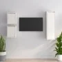TV-Möbel 3-teilig aus massivem weißem Kiefernholz von vidaXL, TV-Möbel - Ref: Foro24-3100165, Preis: 128,36 €, Rabatt: %