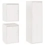 TV-Möbel 3-teilig aus massivem weißem Kiefernholz von vidaXL, TV-Möbel - Ref: Foro24-3100165, Preis: 128,36 €, Rabatt: %