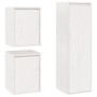 TV-Möbel 3-teilig aus massivem weißem Kiefernholz von vidaXL, TV-Möbel - Ref: Foro24-3100165, Preis: 130,14 €, Rabatt: %