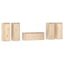 Muebles para TV 5 piezas madera maciza de pino de vidaXL, Muebles TV - Ref: Foro24-3100214, Precio: 222,88 €, Descuento: %