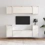 TV-Möbel 6-teilig aus massivem weißem Kiefernholz von vidaXL, TV-Möbel - Ref: Foro24-3100190, Preis: 253,34 €, Rabatt: %