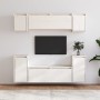 TV-Möbel 6-teilig aus massivem weißem Kiefernholz von vidaXL, TV-Möbel - Ref: Foro24-3100190, Preis: 256,83 €, Rabatt: %