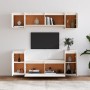 TV-Möbel 6-teilig aus massivem weißem Kiefernholz von vidaXL, TV-Möbel - Ref: Foro24-3100190, Preis: 256,83 €, Rabatt: %