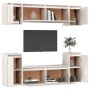 TV-Möbel 6-teilig aus massivem weißem Kiefernholz von vidaXL, TV-Möbel - Ref: Foro24-3100190, Preis: 256,83 €, Rabatt: %