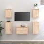 Muebles para TV 5 piezas madera maciza de pino de vidaXL, Muebles TV - Ref: Foro24-3100269, Precio: 182,40 €, Descuento: %