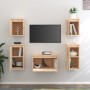 Muebles para TV 5 piezas madera maciza de pino de vidaXL, Muebles TV - Ref: Foro24-3100269, Precio: 182,40 €, Descuento: %