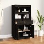 Tall sideboard in solid black pine wood 60x40x116.5 cm by vidaXL, Sideboards - Ref: Foro24-814538, Price: 161,54 €, Discount: %