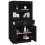 Hohes Sideboard aus massivem schwarzem Kiefernholz, 60 x 40 x 116,5 cm von vidaXL, Sideboards - Ref: Foro24-814538, Preis: 16...