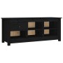Mueble zapatero de madera maciza de pino negro 110x38x45,5 cm de vidaXL, Zapateros y organizadores de calzado - Ref: Foro24-8...