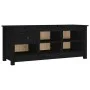 Schuhschrank aus massivem schwarzem Kiefernholz, 110 x 38 x 45,5 cm von vidaXL, Schuhregale und Schuhorganisatoren - Ref: For...