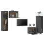 Muebles para TV 4 piezas madera maciza de pino gris de vidaXL, Muebles TV - Ref: Foro24-3100251, Precio: 155,32 €, Descuento: %