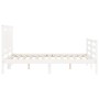 Weißer Massivholzbettrahmen mit Kopfteil 120x200 cm von vidaXL, Betten und Lattenroste - Ref: Foro24-3194047, Preis: 132,40 €...