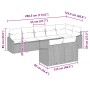 Conjunto de sofá de jardín 8 pcs Gris Poliratán