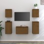 Muebles para TV 5 piezas madera maciza de pino marrón miel de vidaXL, Muebles TV - Ref: Foro24-3100272, Precio: 155,07 €, Des...
