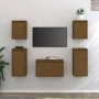 TV furniture 5 pieces solid honey brown pine wood by vidaXL, TV Furniture - Ref: Foro24-3100272, Price: 152,79 €, Discount: %
