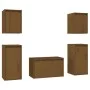 TV furniture 5 pieces solid honey brown pine wood by vidaXL, TV Furniture - Ref: Foro24-3100272, Price: 152,79 €, Discount: %