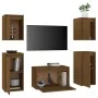 TV furniture 5 pieces solid honey brown pine wood by vidaXL, TV Furniture - Ref: Foro24-3100272, Price: 152,79 €, Discount: %