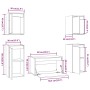 TV-Möbel 5-teilig aus massivem honigbraunem Kiefernholz von vidaXL, TV-Möbel - Ref: Foro24-3100272, Preis: 155,16 €, Rabatt: %