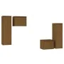TV furniture 4 pieces solid honey brown pine wood by vidaXL, TV Furniture - Ref: Foro24-3100252, Price: 155,57 €, Discount: %